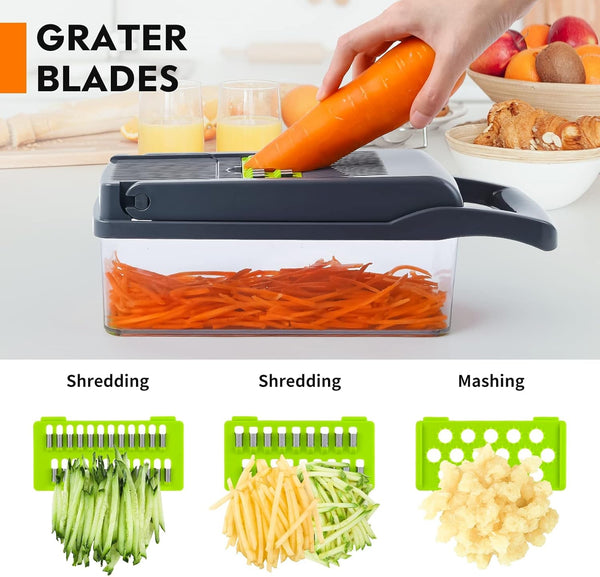 Vegetable/Pro Onion Chopper, Multifunctional 13 in 1 Food Chopper