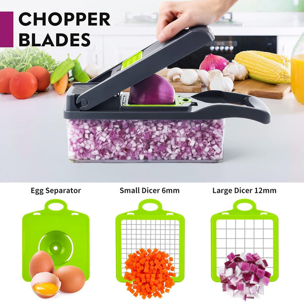 Vegetable/Pro Onion Chopper, Multifunctional 13 in 1 Food Chopper