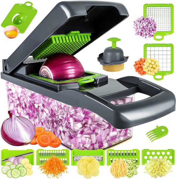 Vegetable/Pro Onion Chopper, Multifunctional 13 in 1 Food Chopper