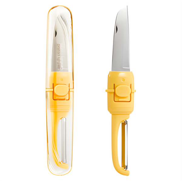 Two-in-one Portable Home Folding Double Head Fruit Knife Peeler